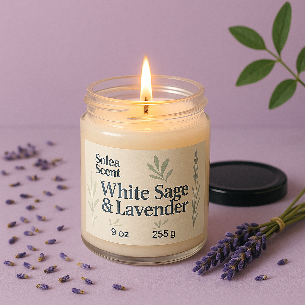 Solea White Sage & Lavender Soy Candle